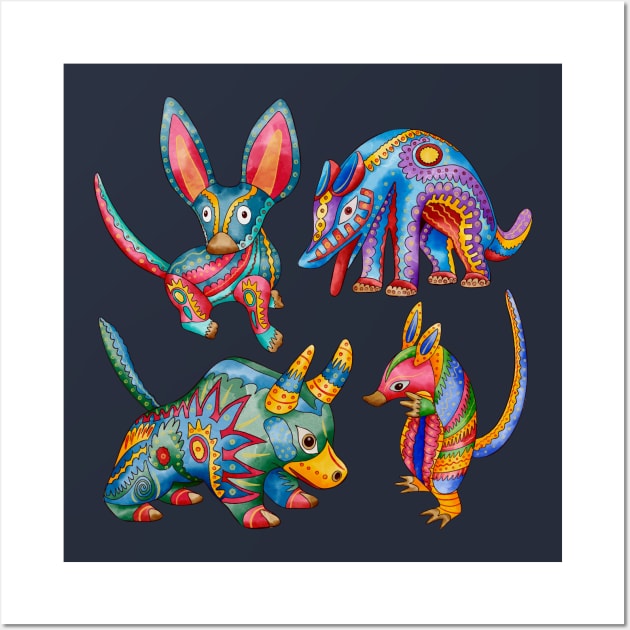 Dia de muertos animals Wall Art by Mako Design 